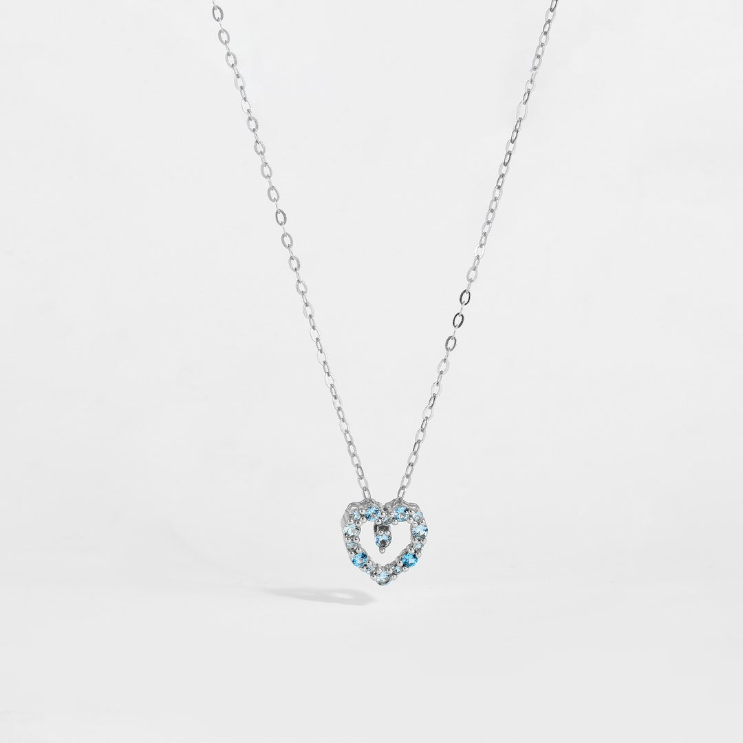 Blue Crush Heart Necklace
