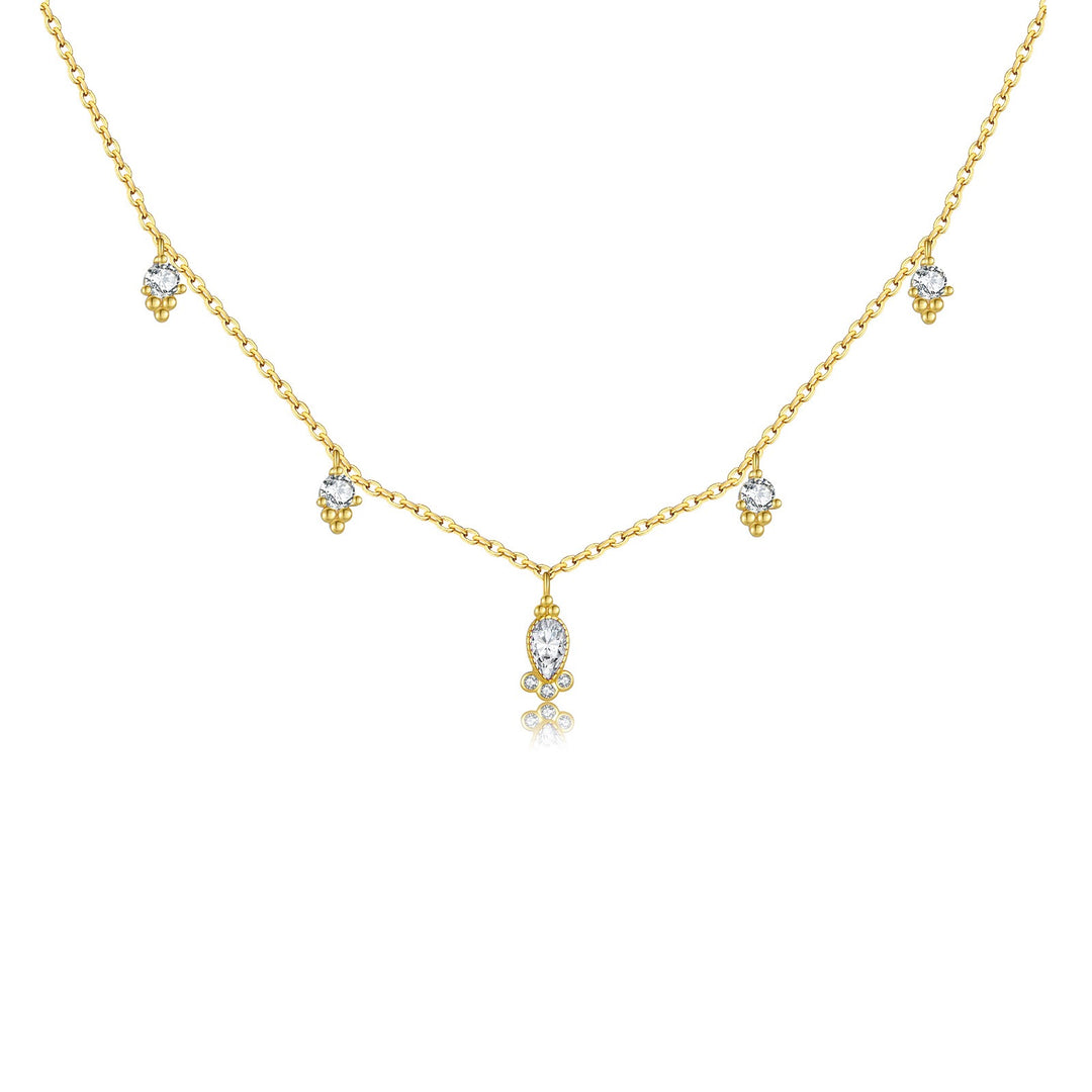 Stellar Gem Drop Necklace