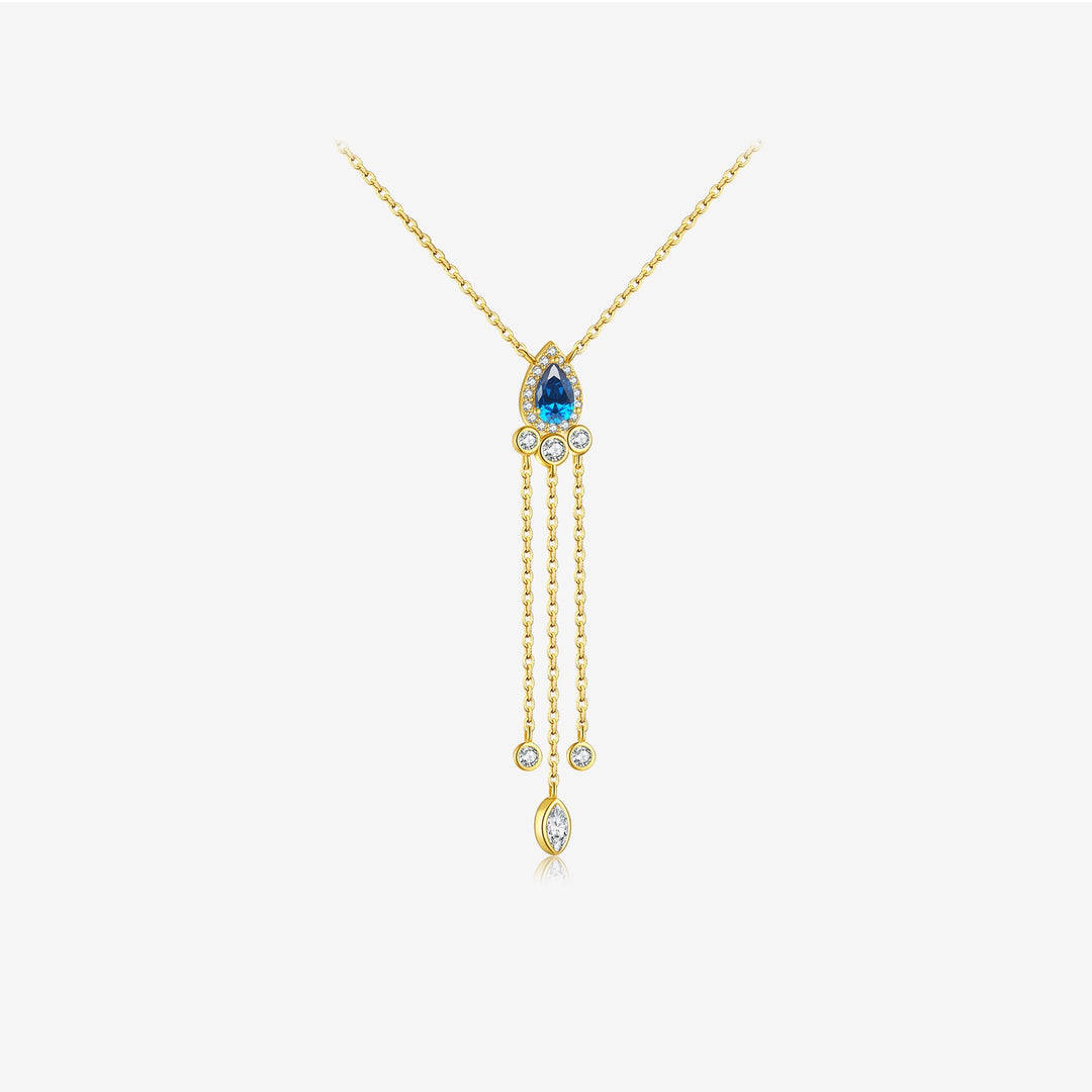 Blue Drop Pendant Necklace
