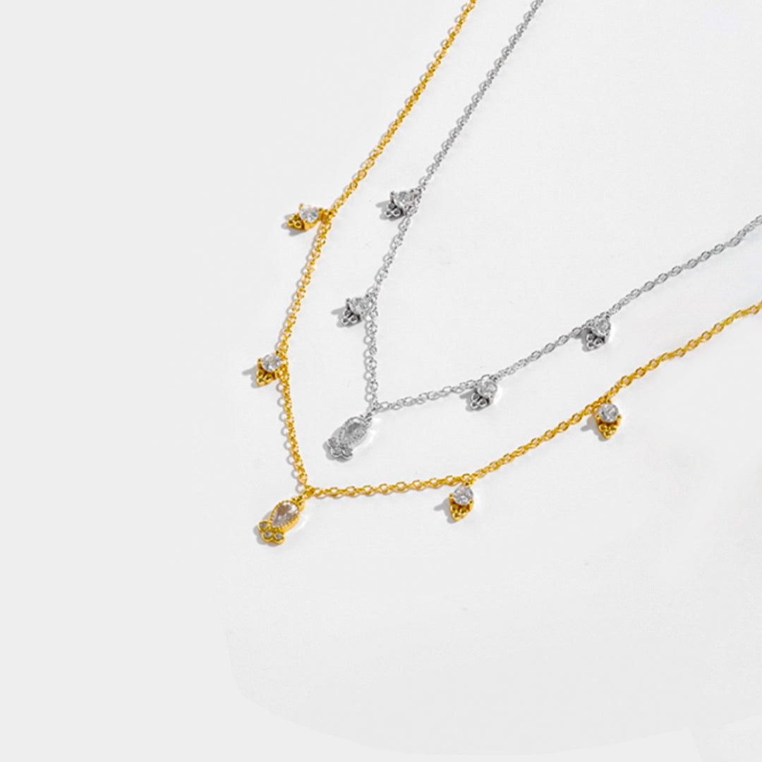 Stellar Gem Drop Necklace