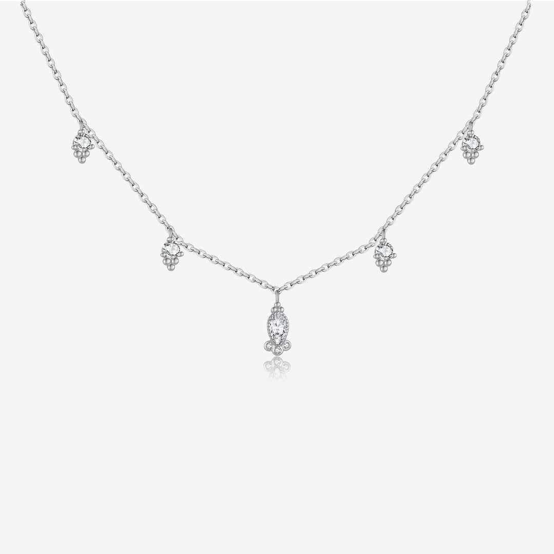 Stellar Gem Drop Necklace