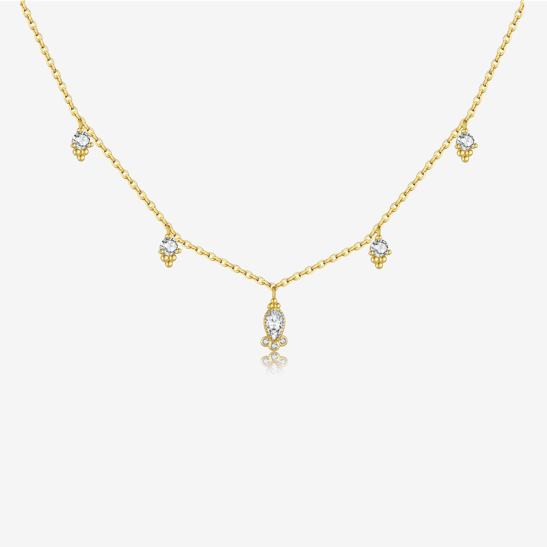 Stellar Gem Drop Necklace