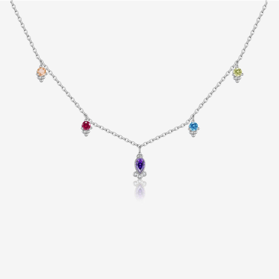 Stellar Gem Drop Necklace