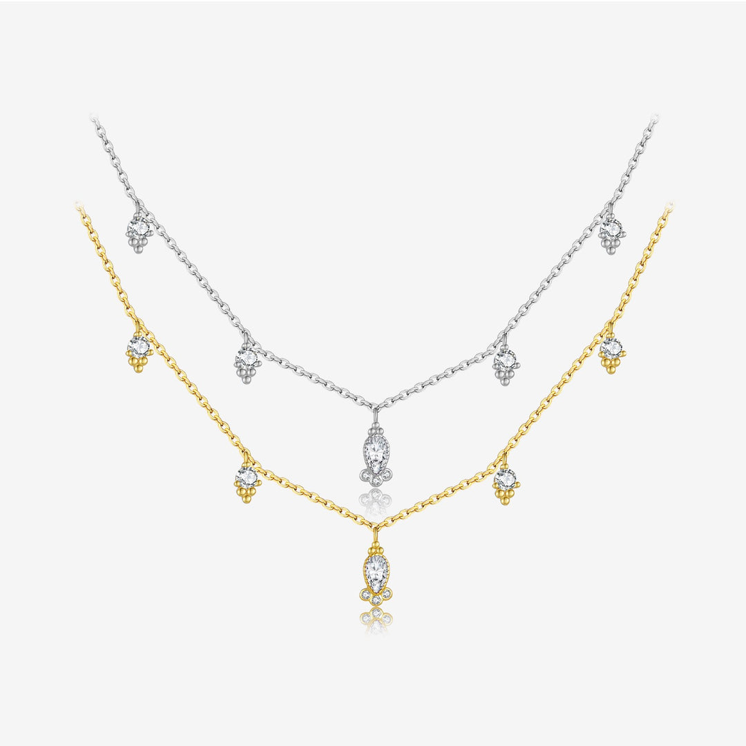 Stellar Gem Drop Necklace