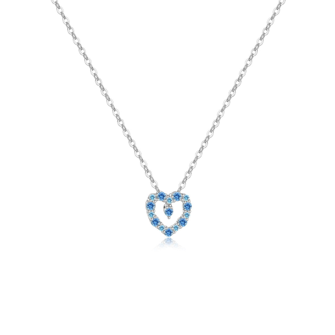 Blue Crush Heart Necklace
