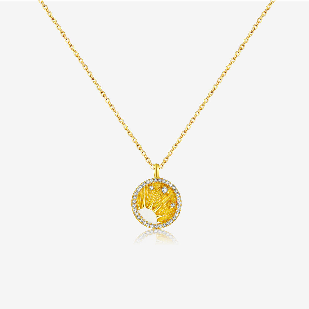 Sunrise Halo Necklace