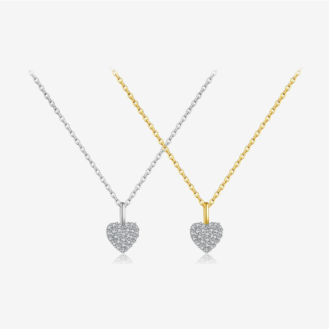 Pavé Heart Pendant Necklace