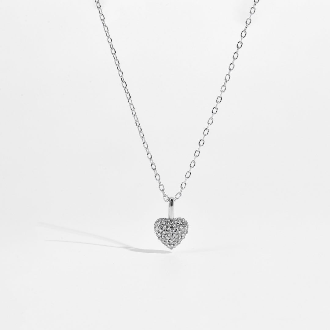 Pavé Heart Pendant Necklace