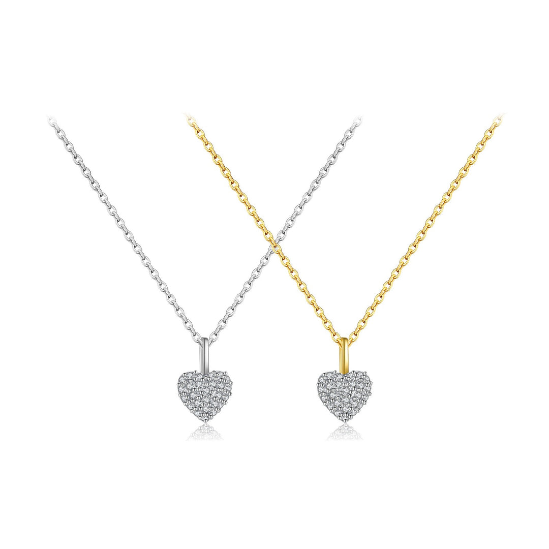 Pavé Heart Pendant Necklace