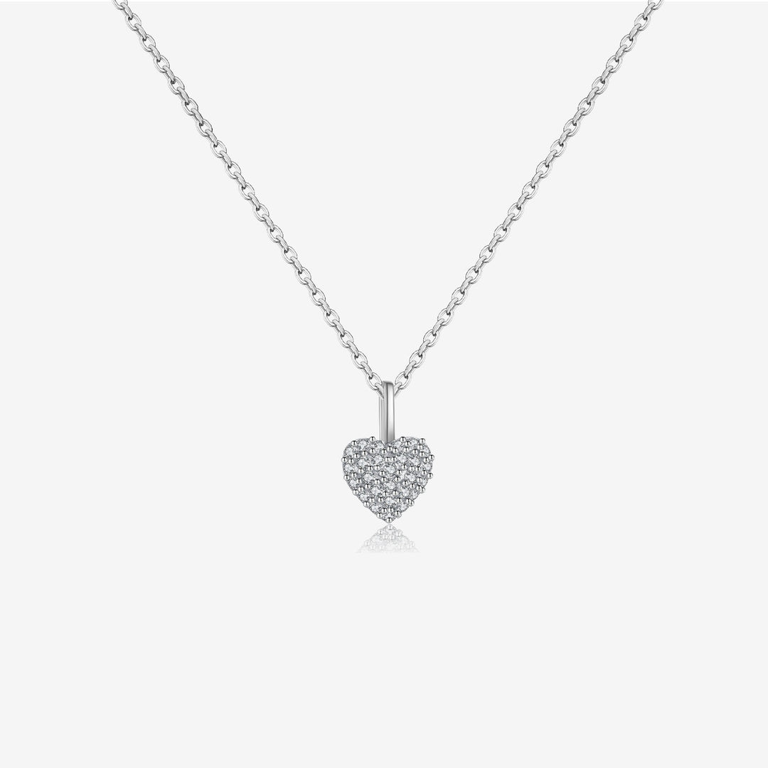 Pavé Heart Pendant Necklace