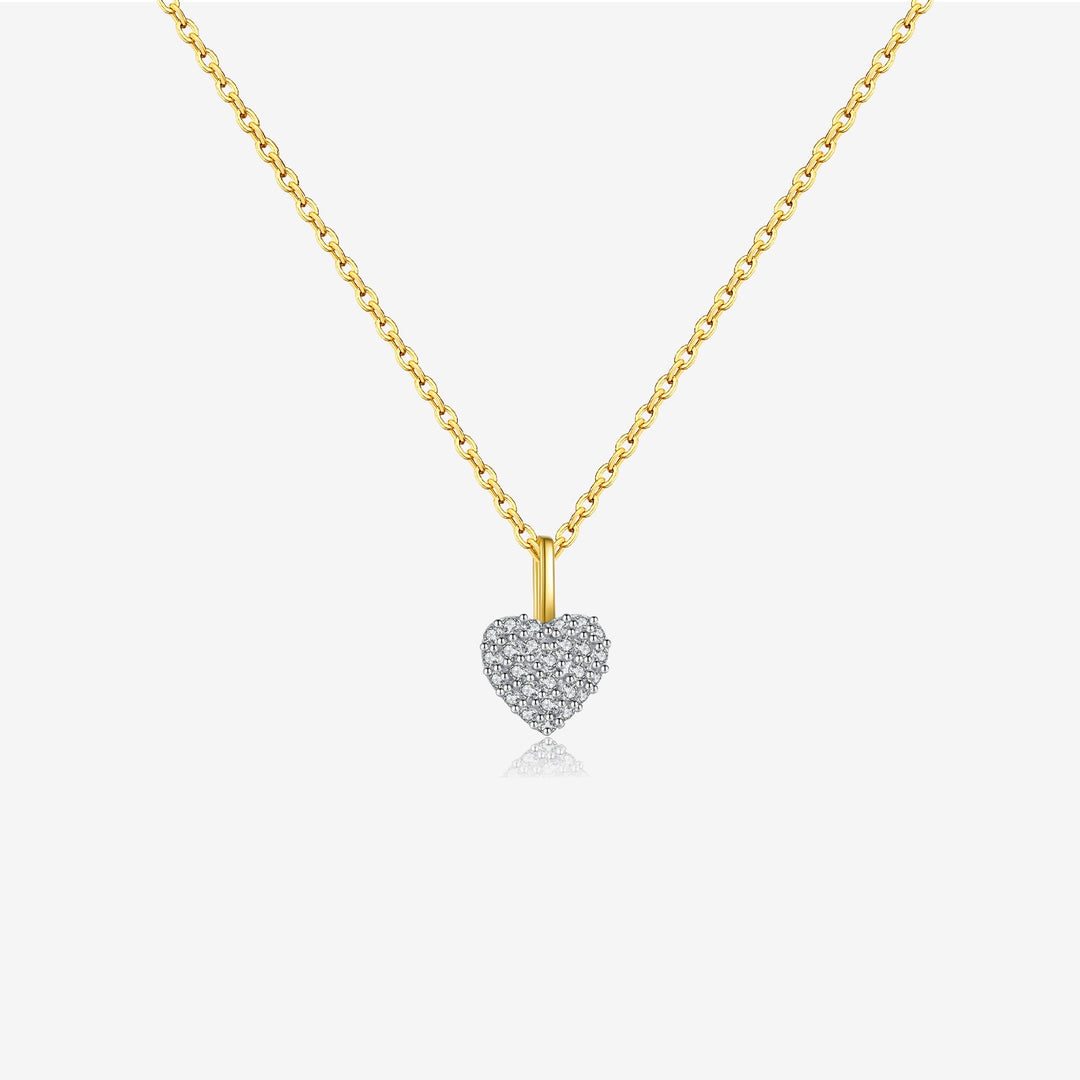 Pavé Heart Pendant Necklace
