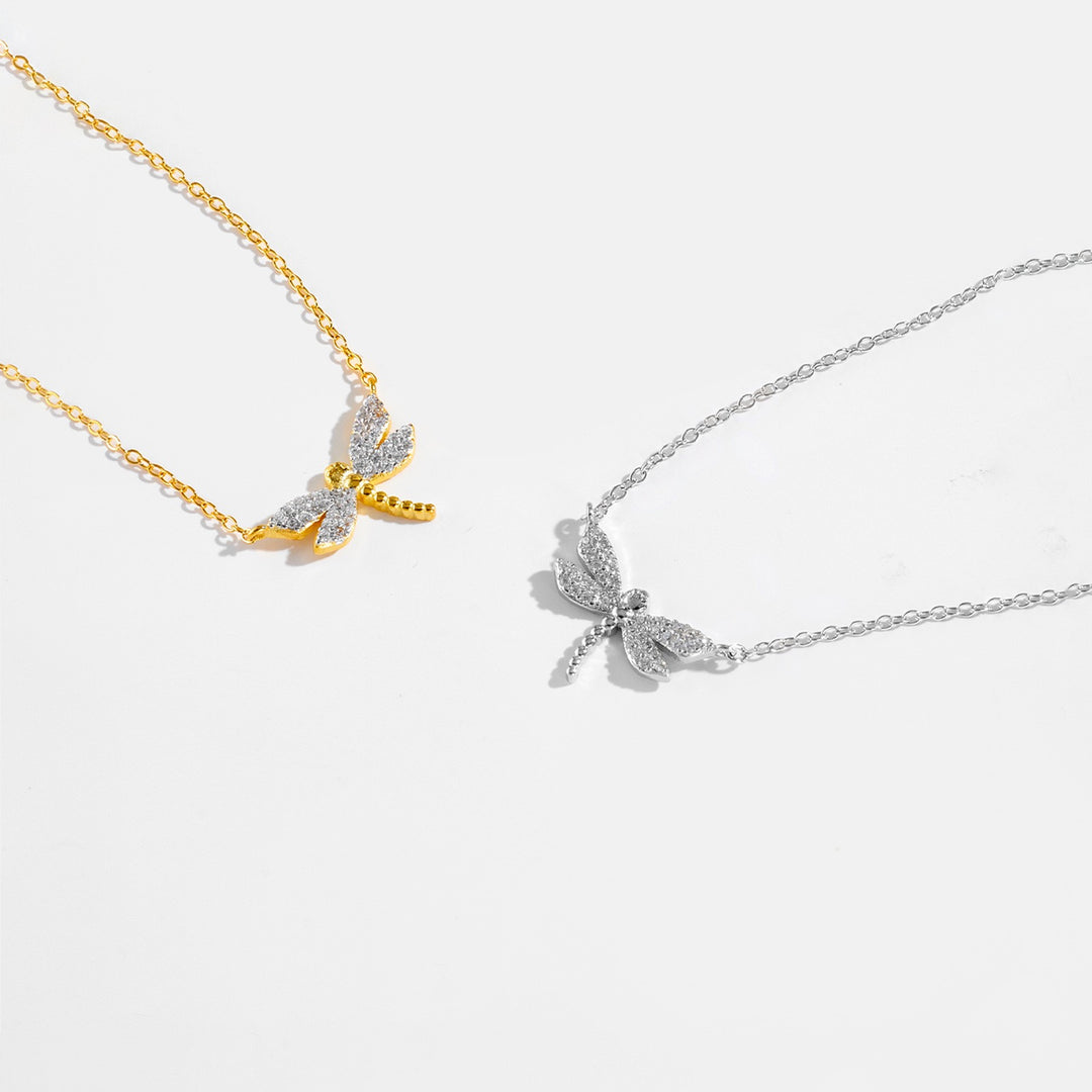 Silver Drift (Dragonfly Pendant – Silver Chain)