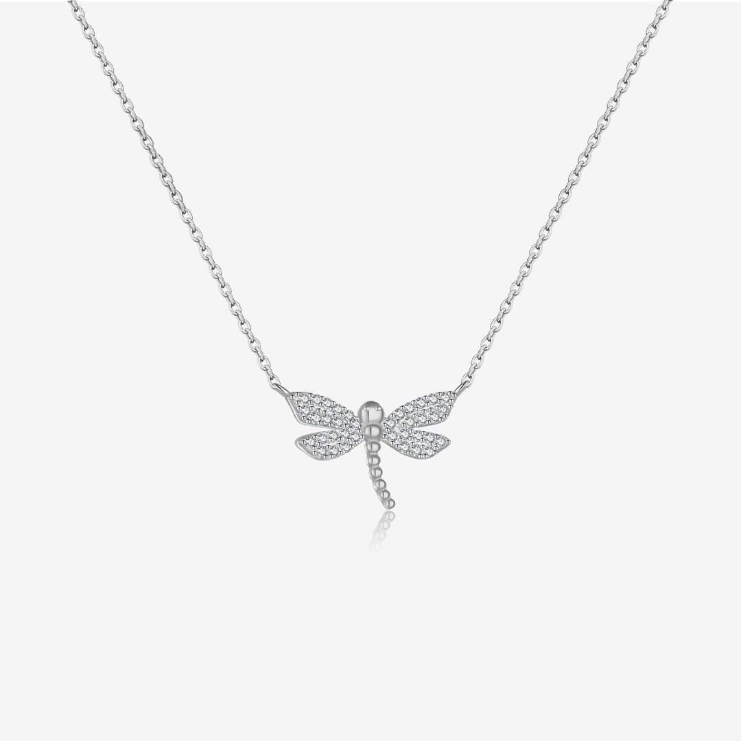 Silver Drift (Dragonfly Pendant – Silver Chain)