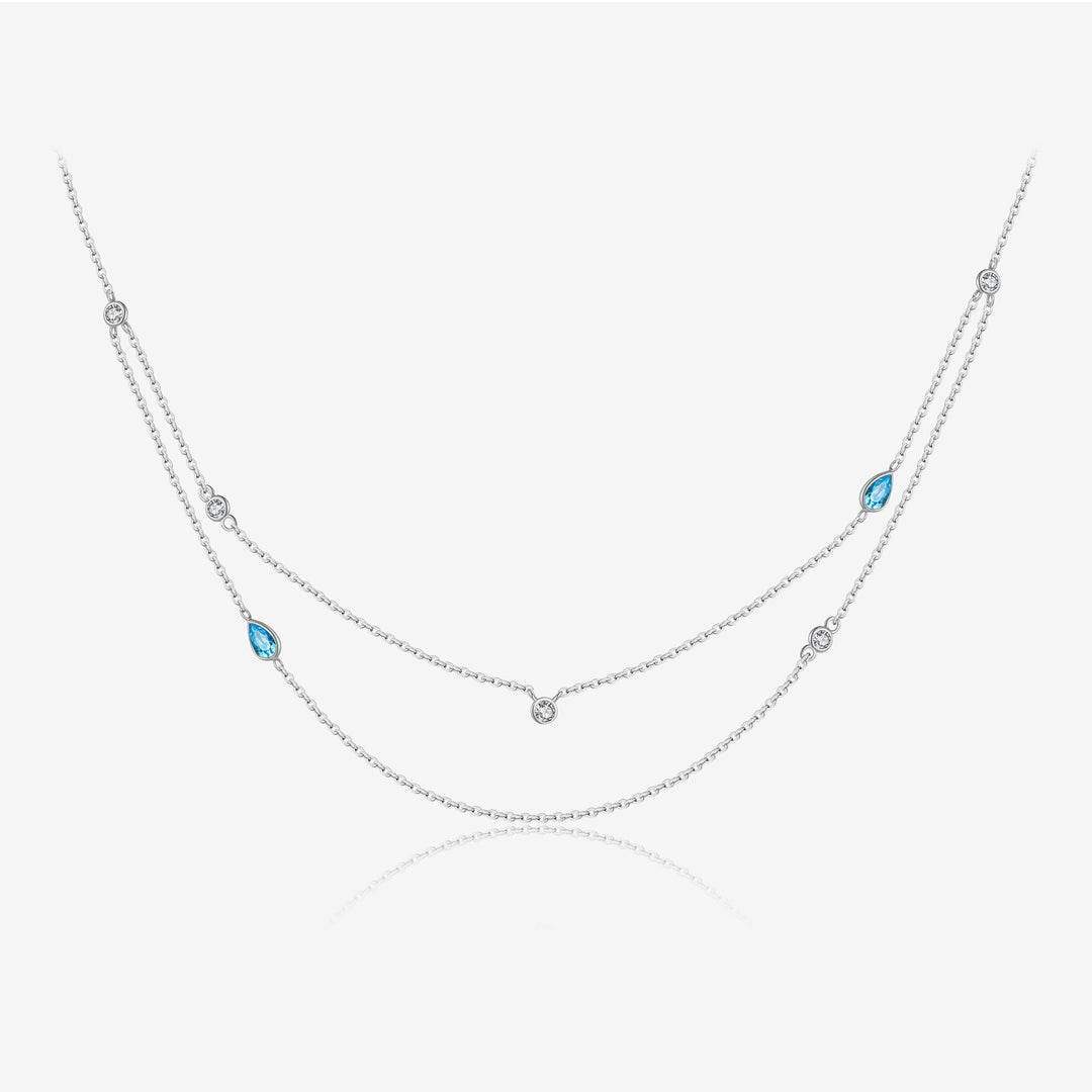 Ocean Drop Double-Layer Necklace