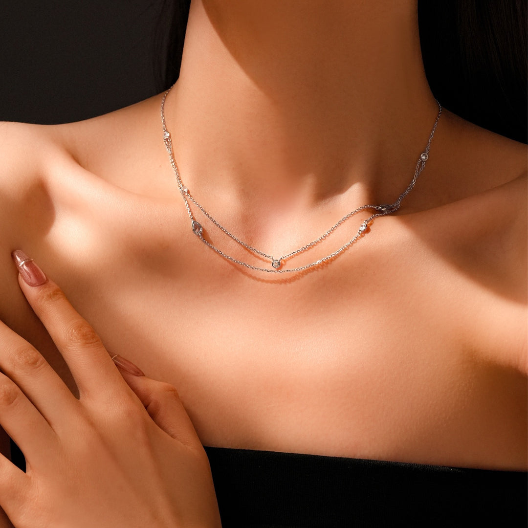 Ocean Drop Double-Layer Necklace