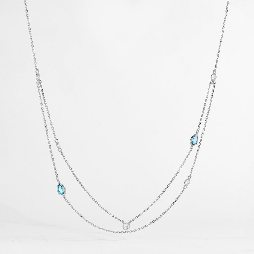 Ocean Drop Double-Layer Necklace