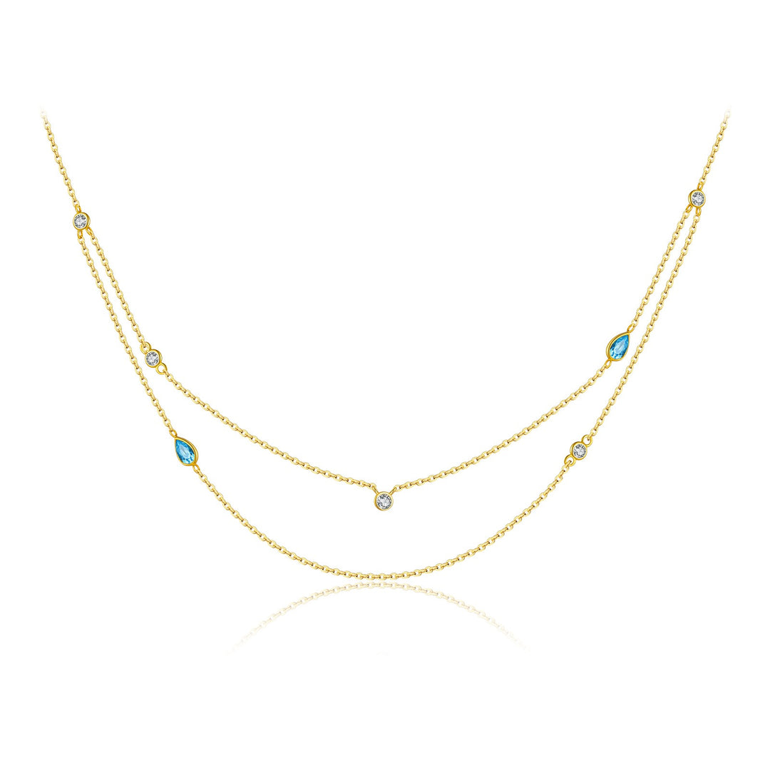 Ocean Drop Double-Layer Necklace
