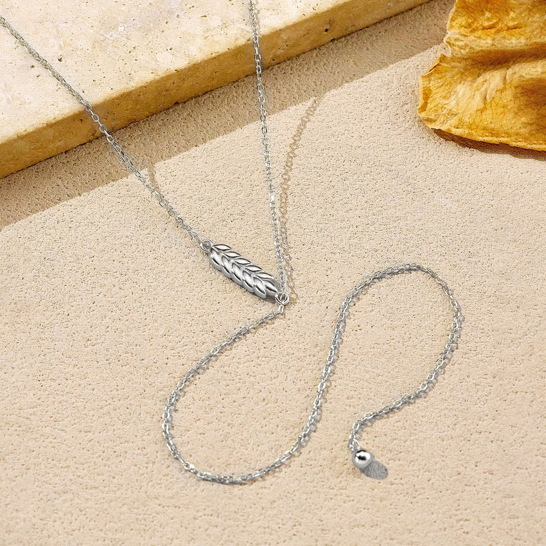 Olive Whisper Lariat Necklace