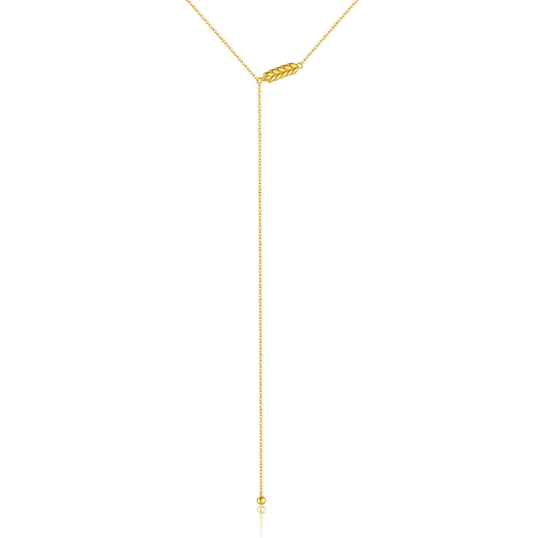 Olive Whisper Lariat Necklace