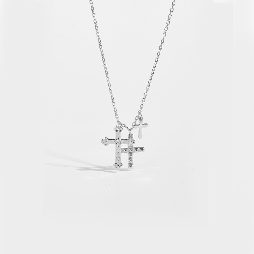 Trinity Cross Trio Necklace