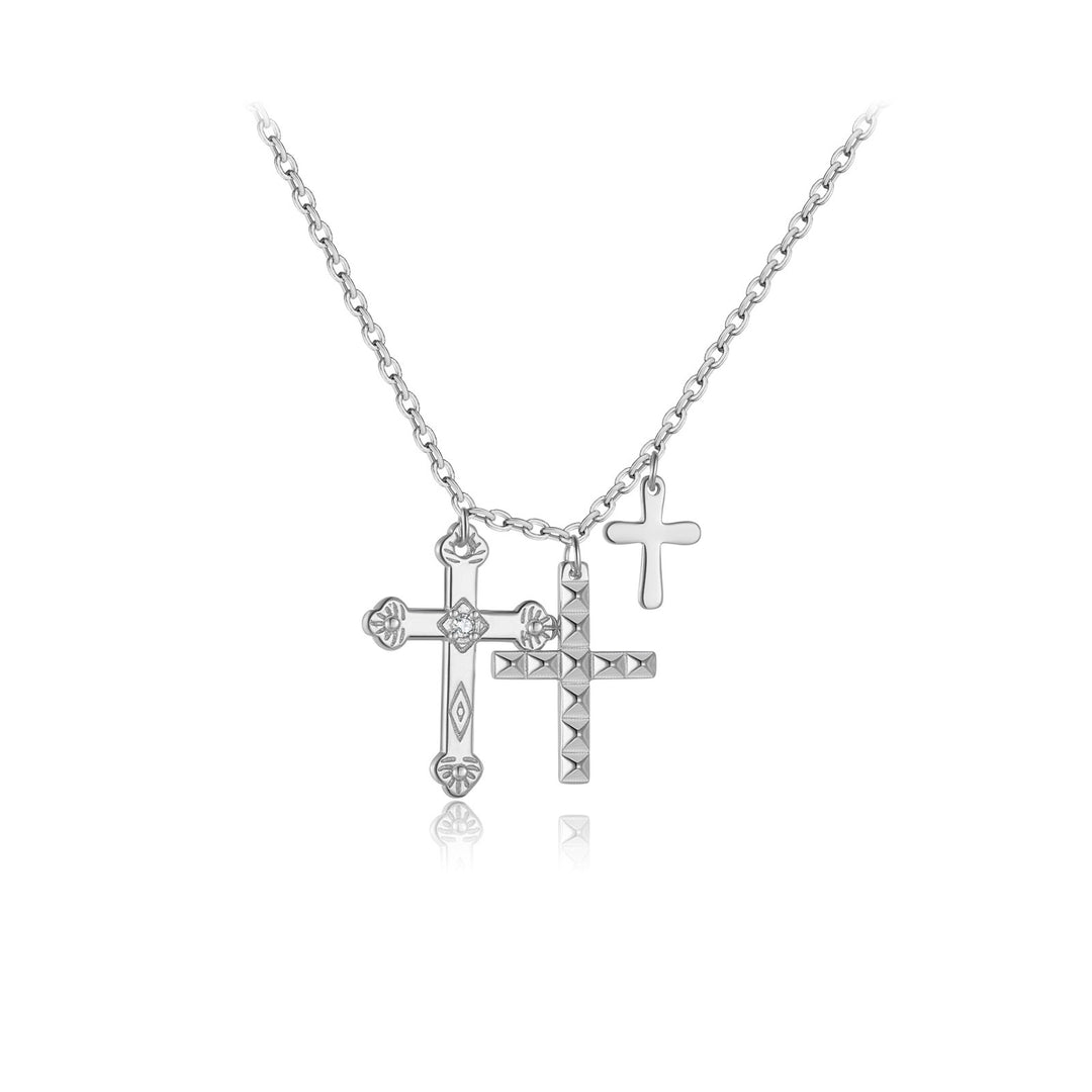 Trinity Cross Trio Necklace
