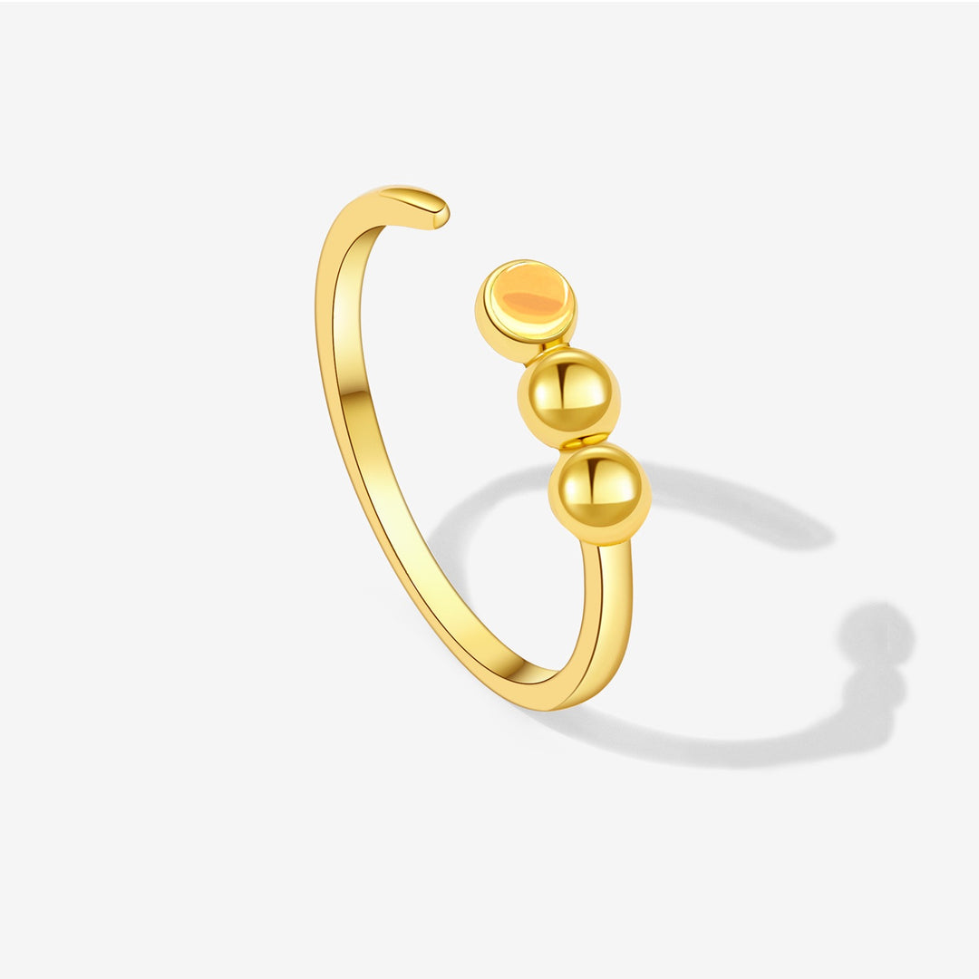 Golden Orbit Trio Ring