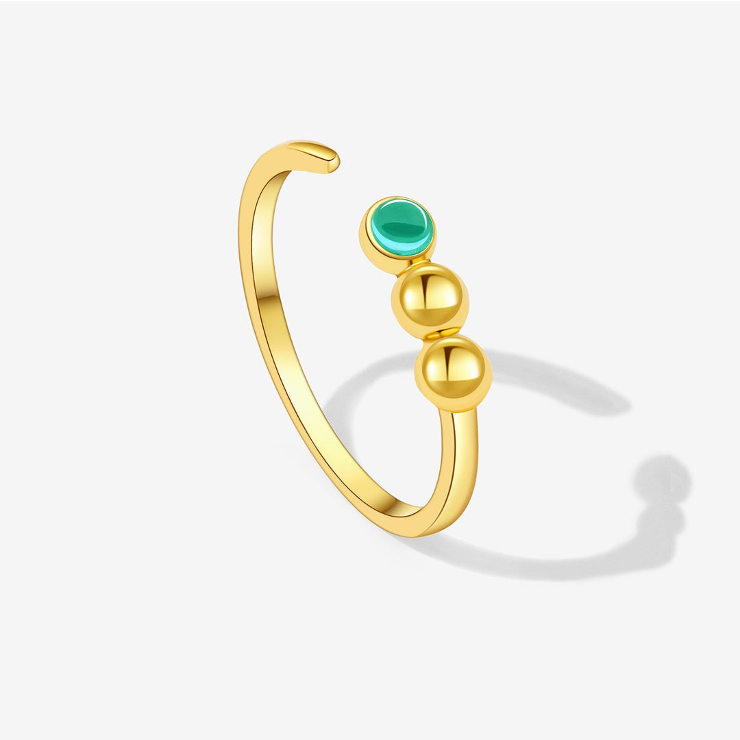 Golden Orbit Trio Ring