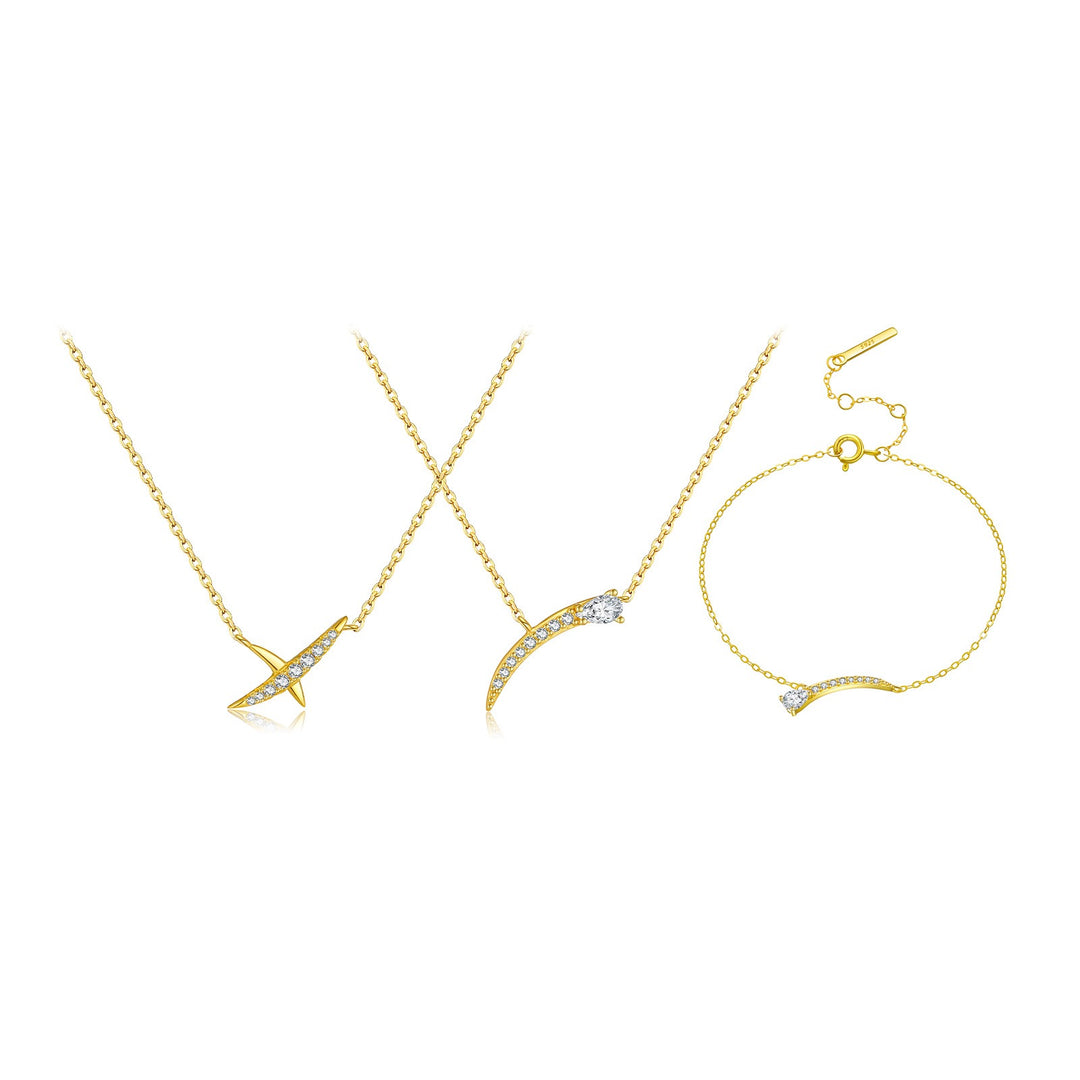 Golden Horn Charm Necklace