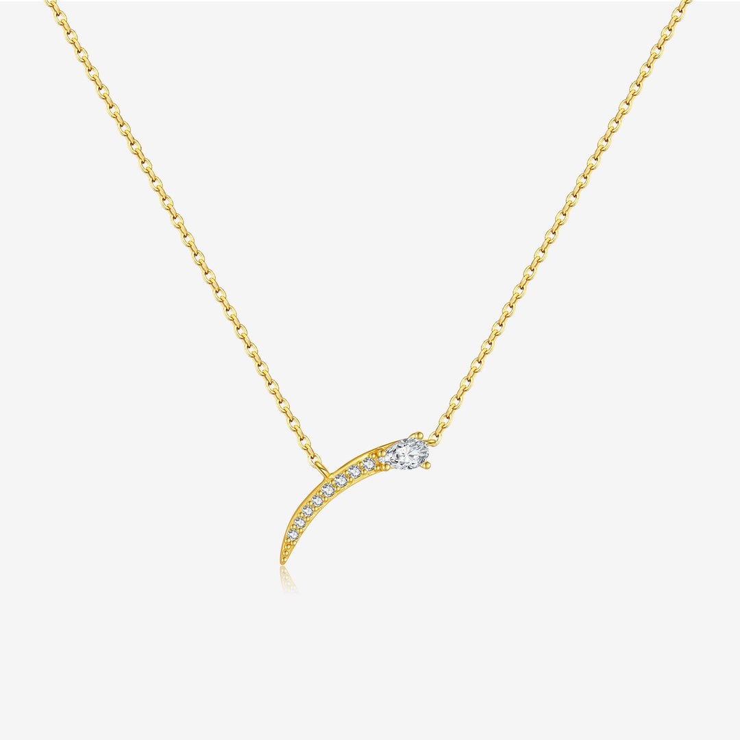 Golden Horn Charm Necklace