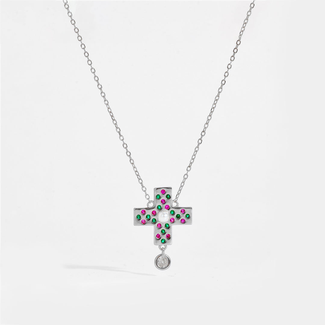 Pixel Cross Pendant