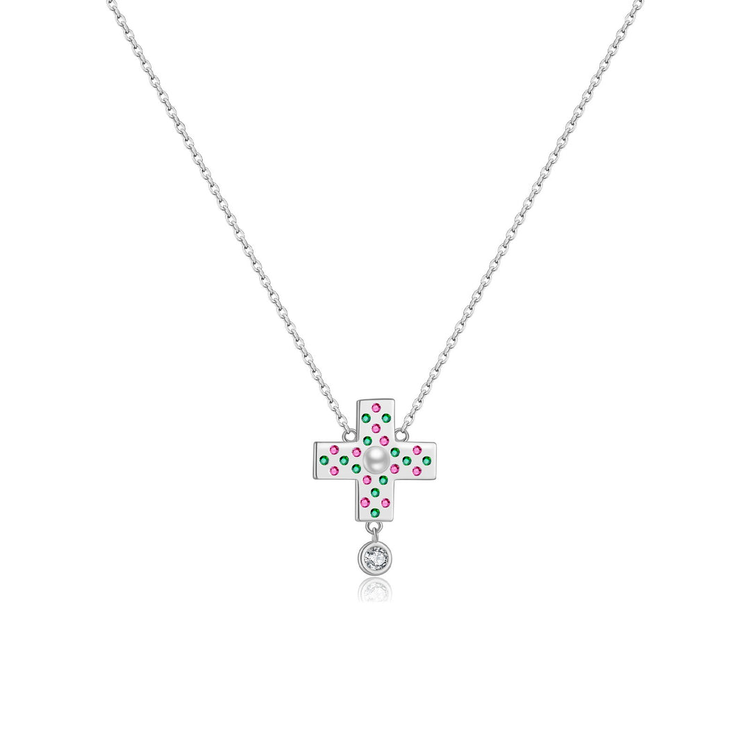 Pixel Cross Pendant