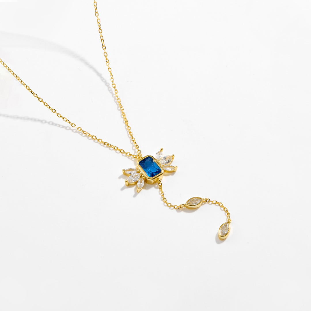 Blue Drop Pendant Necklace