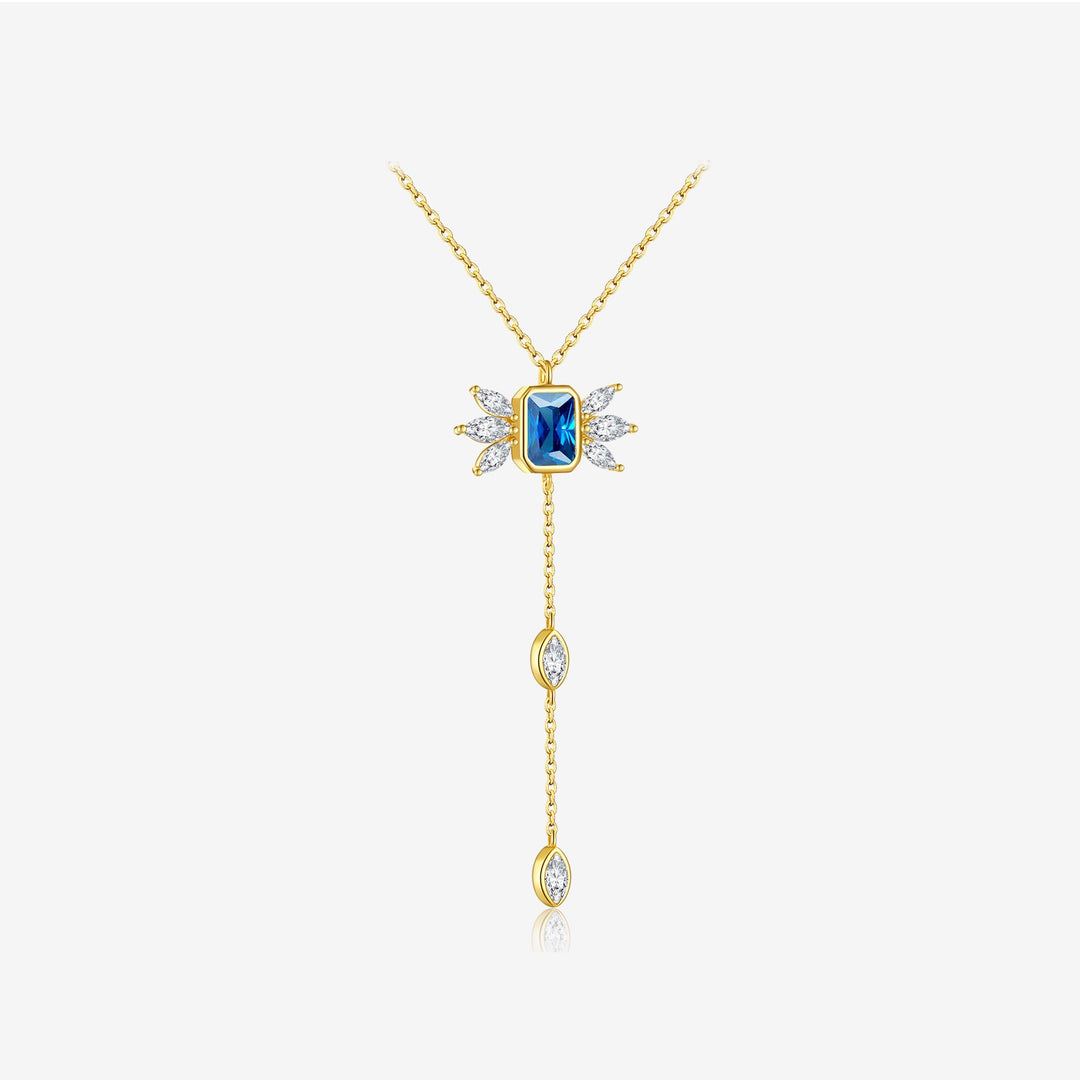 Blue Drop Pendant Necklace