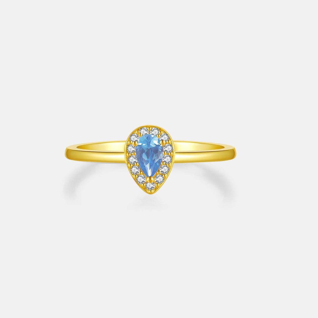 Blue Dewdrop Ring