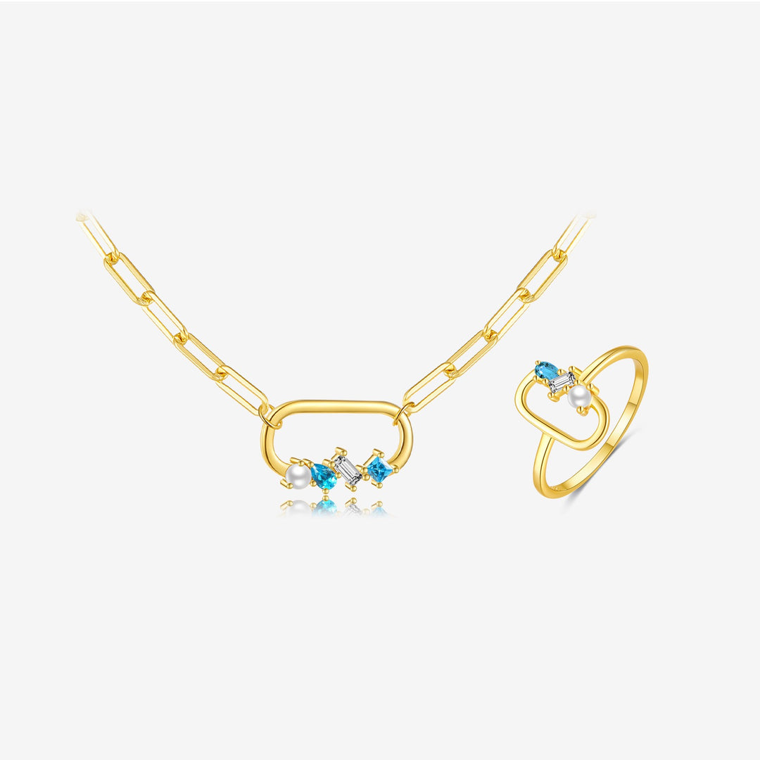 Gem Clasp Chain Necklace