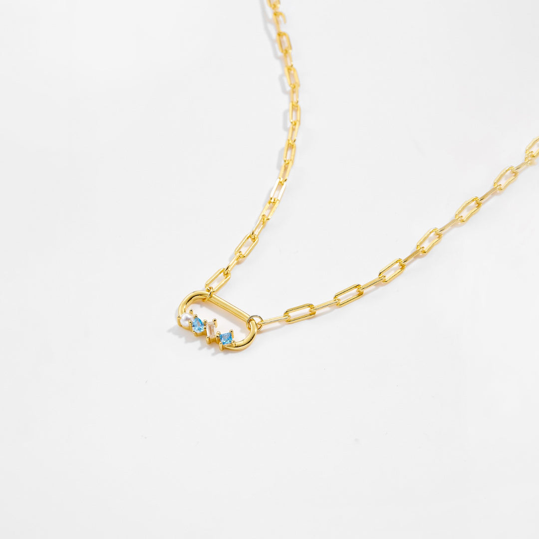 Gem Clasp Chain Necklace
