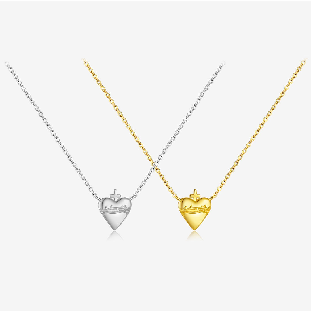 Sacred Flame Heart Necklace