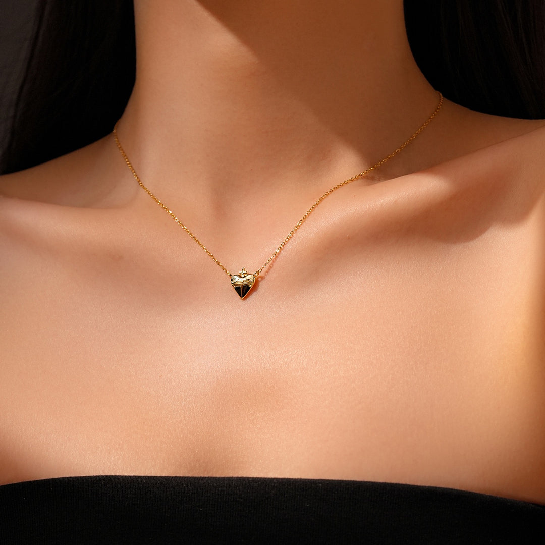 Sacred Flame Heart Necklace
