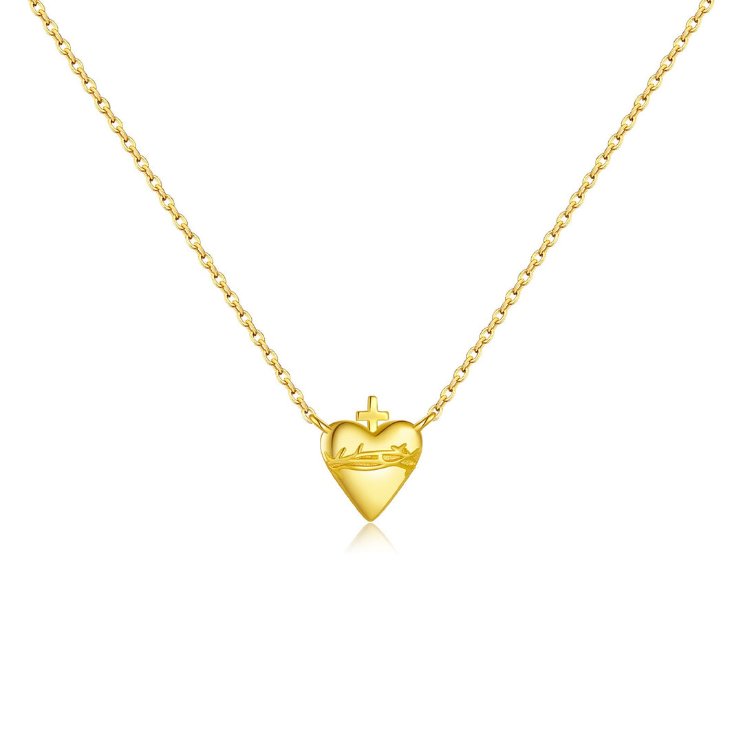 Sacred Flame Heart Necklace
